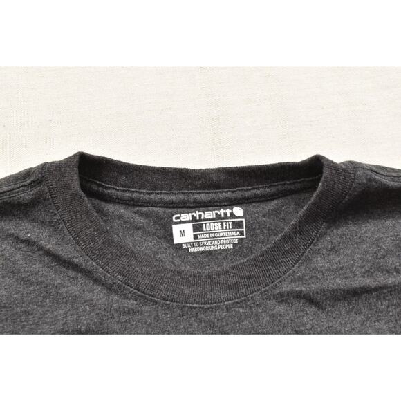 Carhartt Loose Fit Men's T-Shirt Gray Regular Size M K87 Workwear Short Sleeve - Picture 7 of 8